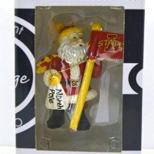 Iowa State Cyclones Santa Christmas Figurine Ornament NCAA Big 12 NEW